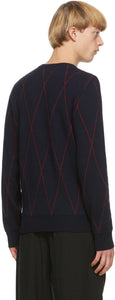 Giorgio Armani Reversible Navy Cashmere Sweater
