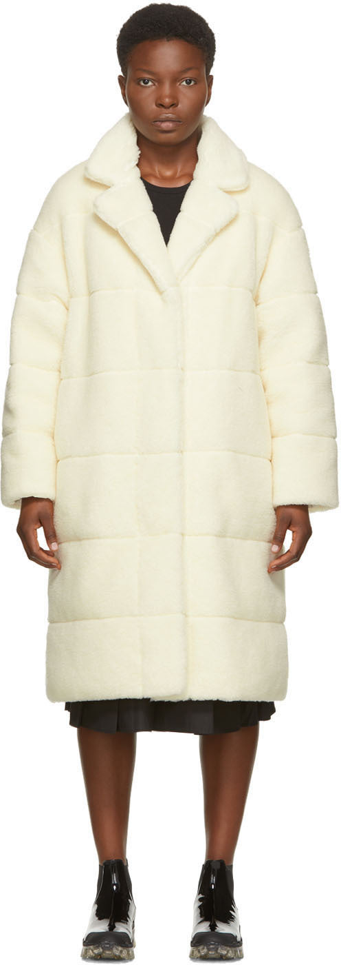 Off white sherpa coat Clearance