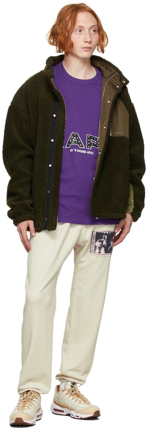 AAPE by A Bathing Ape Reversible Purple Bandana T-Shirt