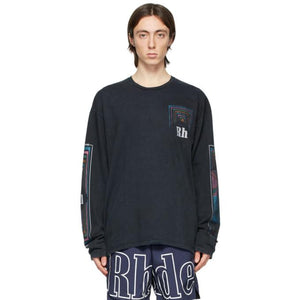 Rhude Black Box Perspective Long Sleeve T-Shirt