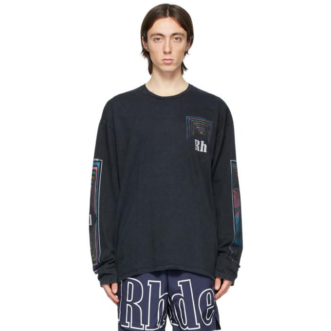 Rhude Black Box Perspective Long Sleeve T-Shirt