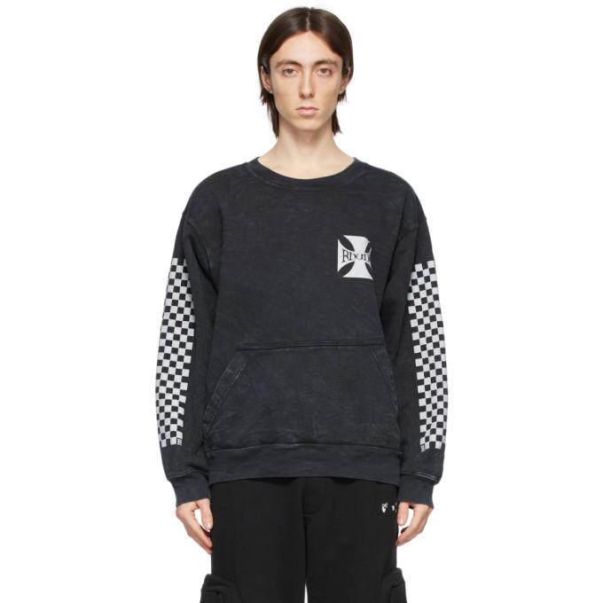 Rhude Black Classic Checkers Sweatshirt