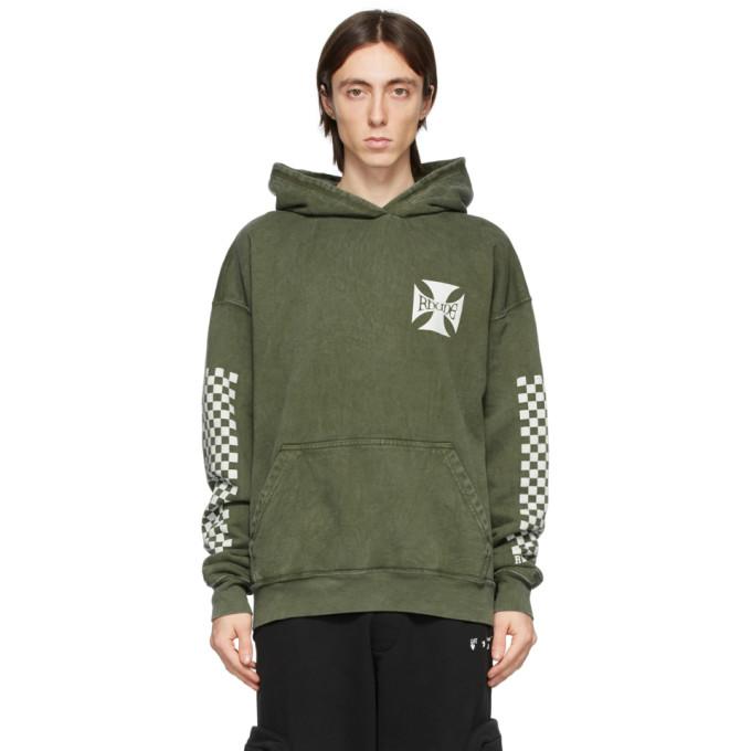 Rhude Green Classic Checkers Hoodie – BlackSkinny