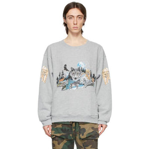 Rhude Grey Wolf In Nature Sweatshirt