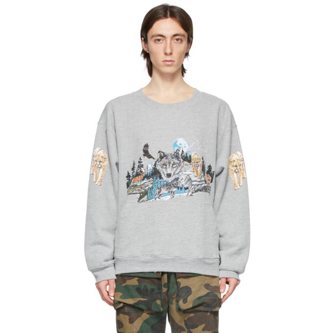 Rhude Grey Wolf In Nature Sweatshirt