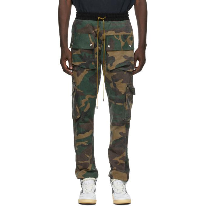 Rhude SSENSE Exclusive Green Camo Rifle Cargo Pants