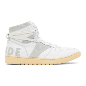 Rhude White and Grey Rhecess Hi Sneakers