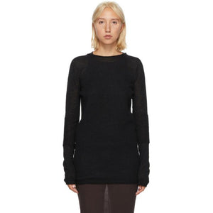 Rick Owens Black Alpaca Sweater