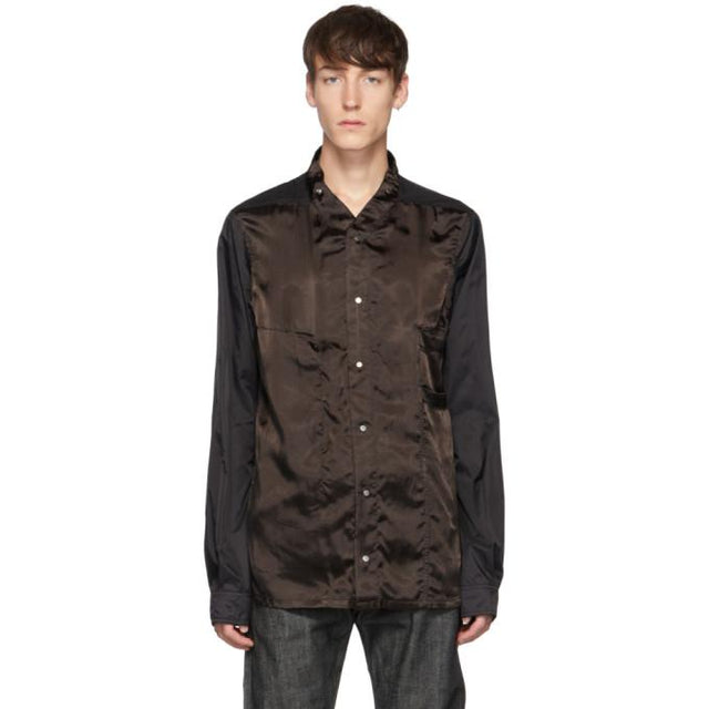 Rick Owens Black and Brown Faun Shirt