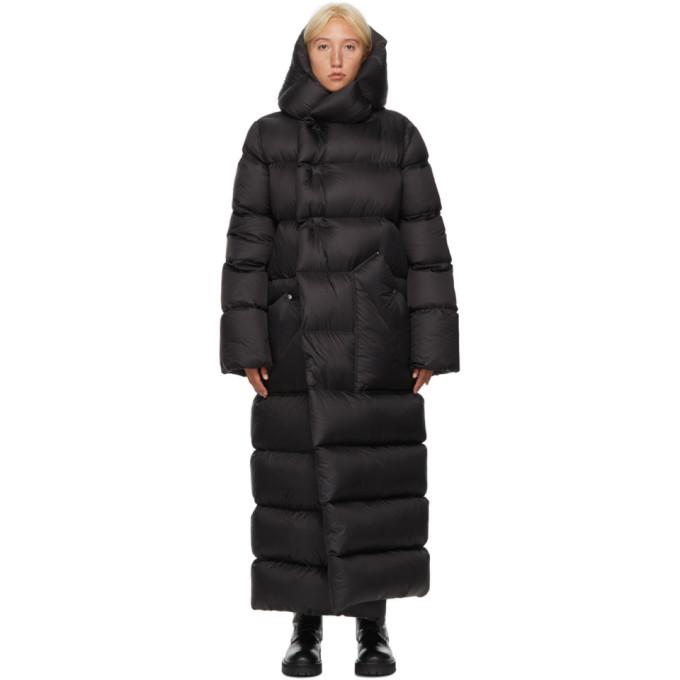Rick Owens Black Down Long Liner Coat