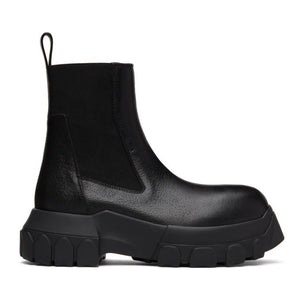 Rick Owens Black Mega Bozo Tractor Chelsea Boots