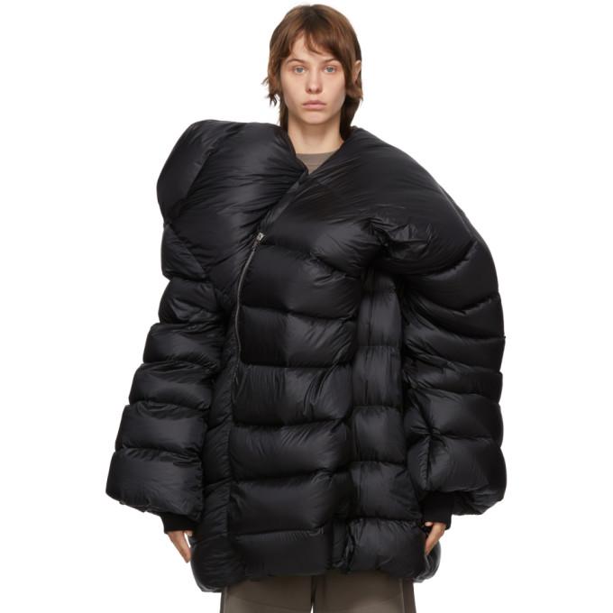 Rick Owens Black Moncler Edition Down Hikoville Jacket