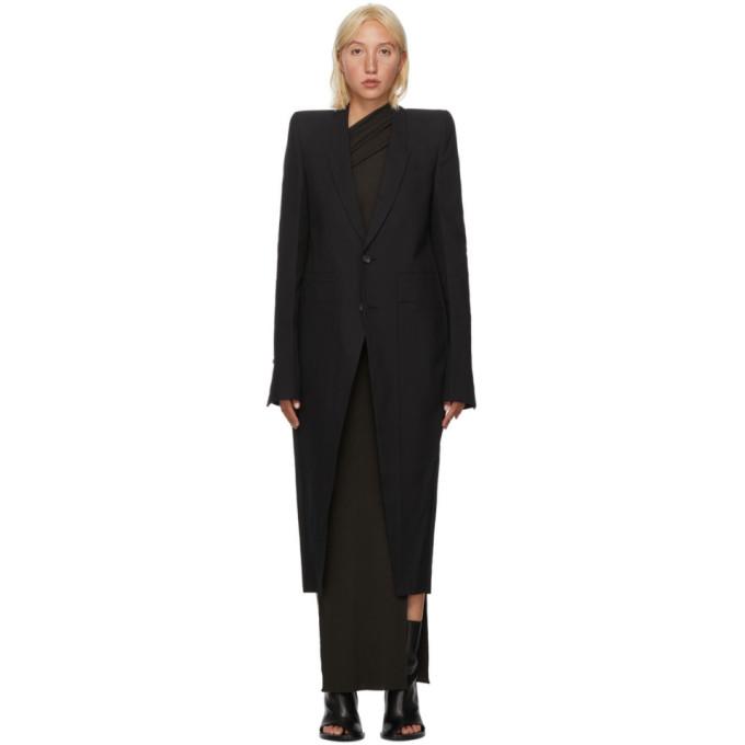 Rick Owens Black Neutec Coat