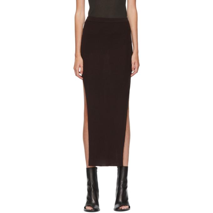 Rick Owens Burgundy Sacri Skirt
