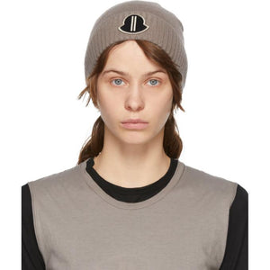 Rick Owens Taupe Moncler Edition Cashmere Beanie