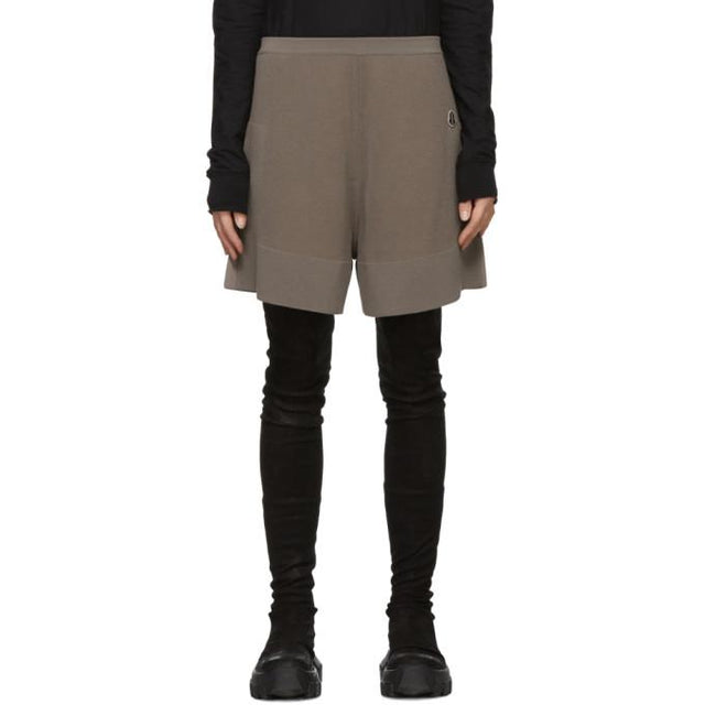 Rick Owens Taupe Moncler Edition Cashmere Sisy Shorts