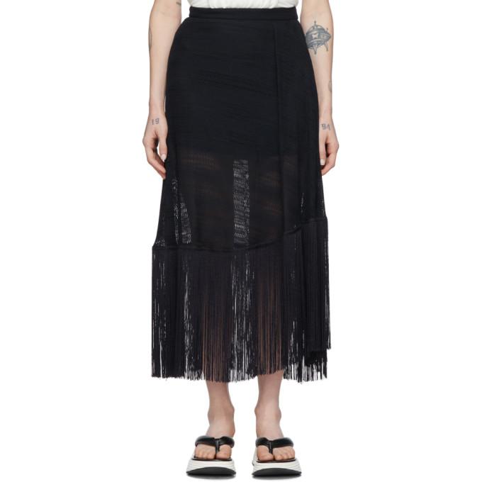 Rokh Navy Tassel Utility Skirt