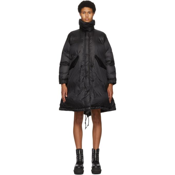 Sacai Black Down Fishtail Parka