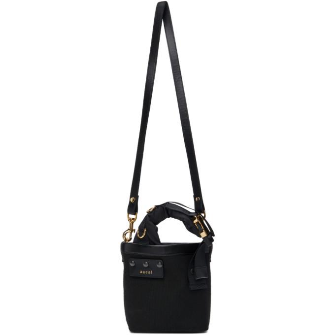 Sacai Black Micro Hybrid Marche Tote