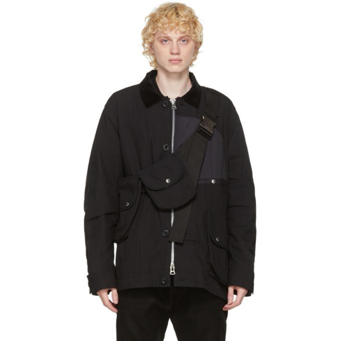 Sacai Black Oxford Blouson Jacket – BlackSkinny