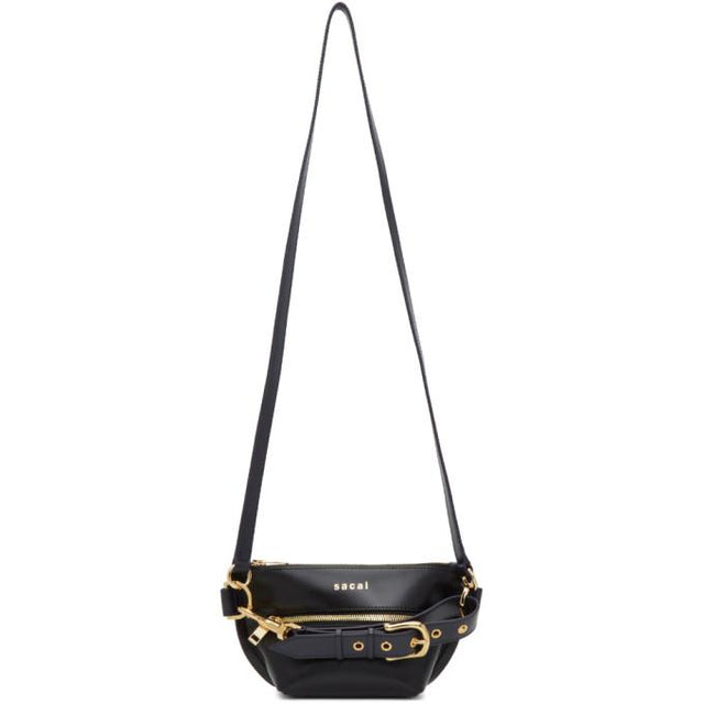 Sacai Black Trapezoid Wallet Bag