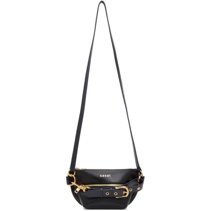 Sacai Black Trapezoid Wallet Bag