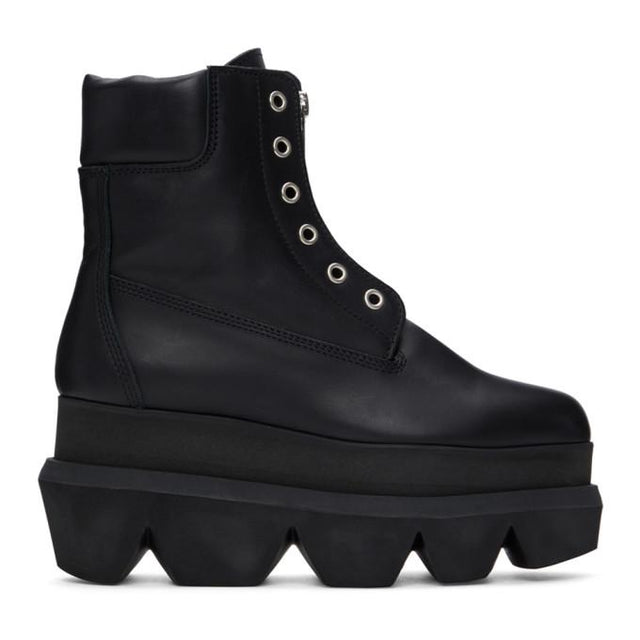 Sacai Black Zipper Ankle Boots
