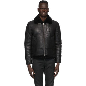 Saint laurent shop shearling bomber jacket