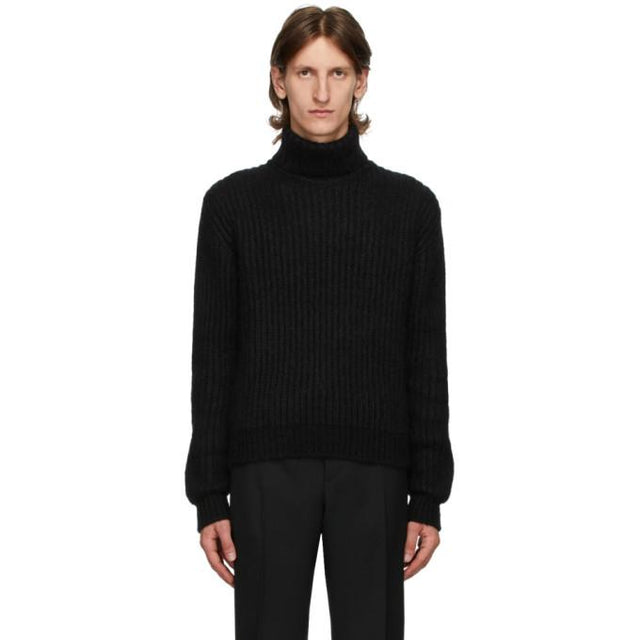 Saint Laurent Black Cashmere and Wool Turtleneck