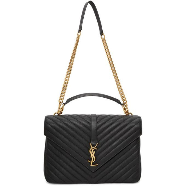 Saint Laurent Black Large College Bag