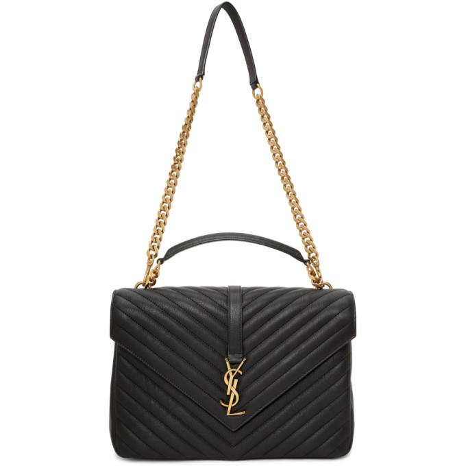 Saint Laurent Black Large College Bag