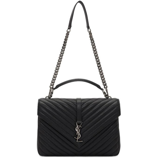 Saint Laurent Black Large College Bag