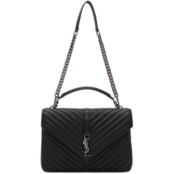 Saint Laurent Black Large College Bag