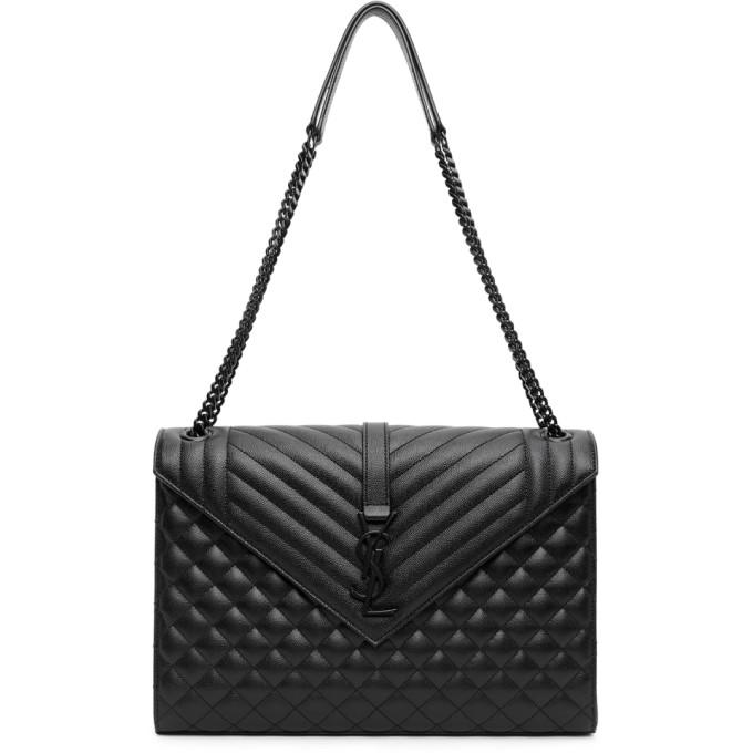 Saint Laurent Black Large Envelope Bag
