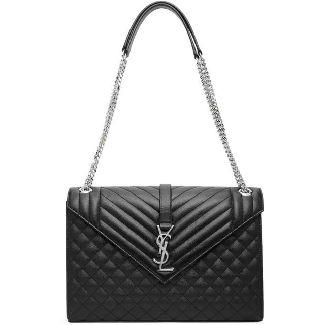 Saint Laurent Black Large Envelope Bag