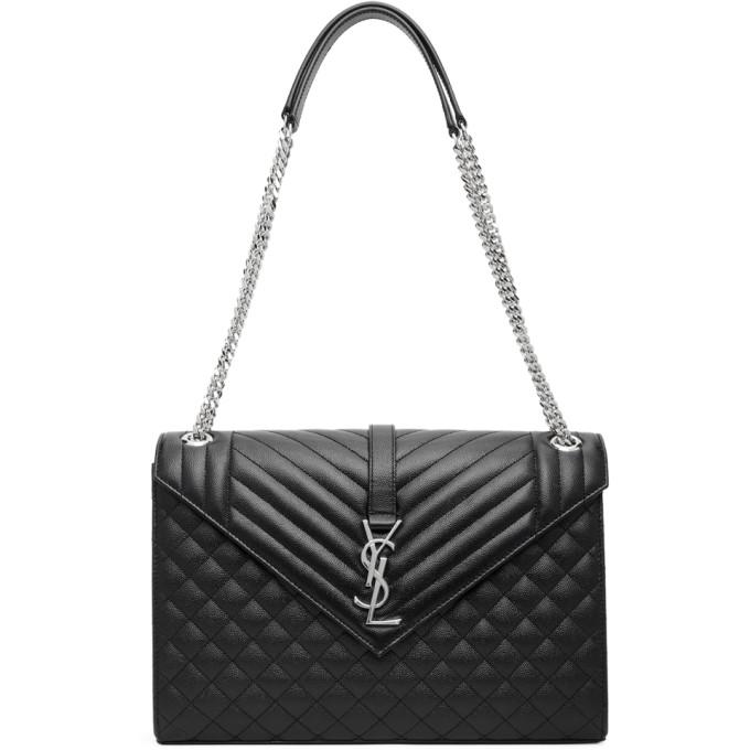 Saint Laurent Black Large Envelope Bag