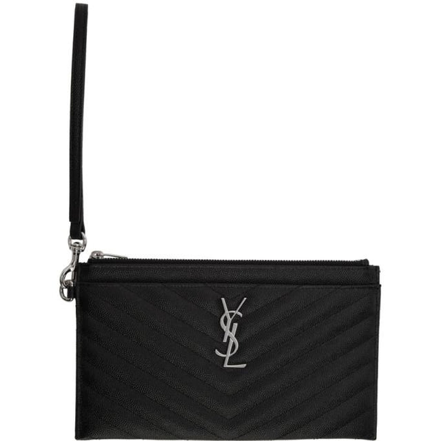 Saint Laurent Black Large Monogramme Bill Pouch