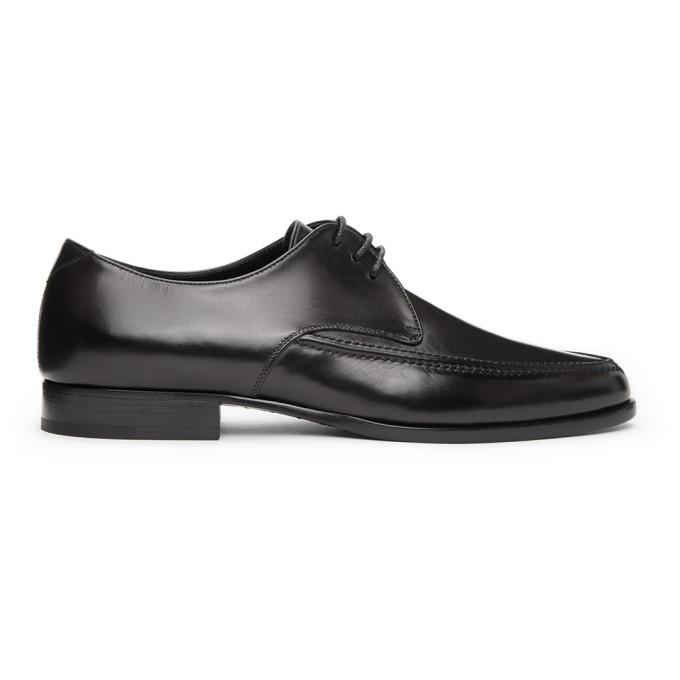 Saint Laurent Black Leather Marceau Derbys