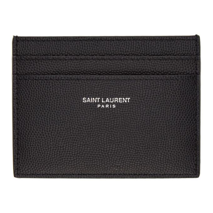 Saint Laurent Black Logo Card Holder