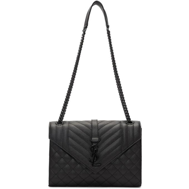 Saint Laurent Black Medium Envelope Bag