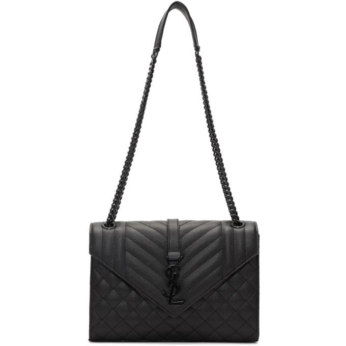 Saint Laurent Black Medium Envelope Bag