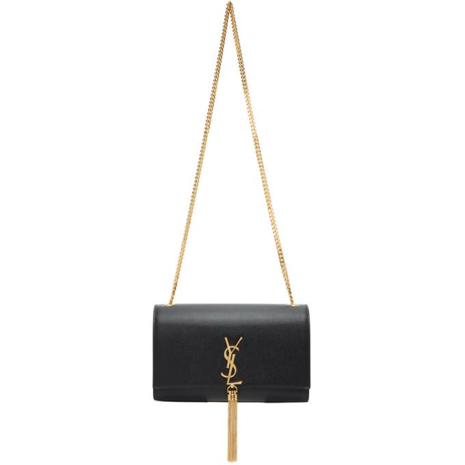 Saint Laurent Black Medium Kate Tassel Chain Wallet Bag