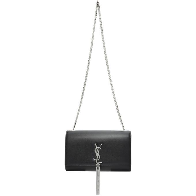 Saint Laurent Black Medium Kate Tassel Chain Wallet Bag