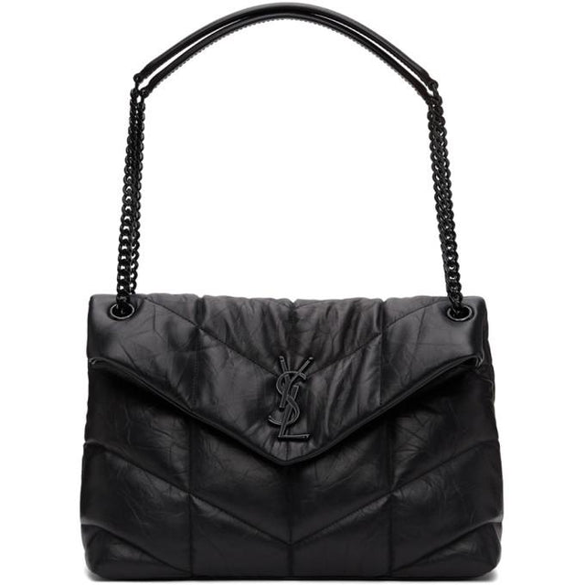 Saint Laurent Black Medium Loulou Puffer Bag