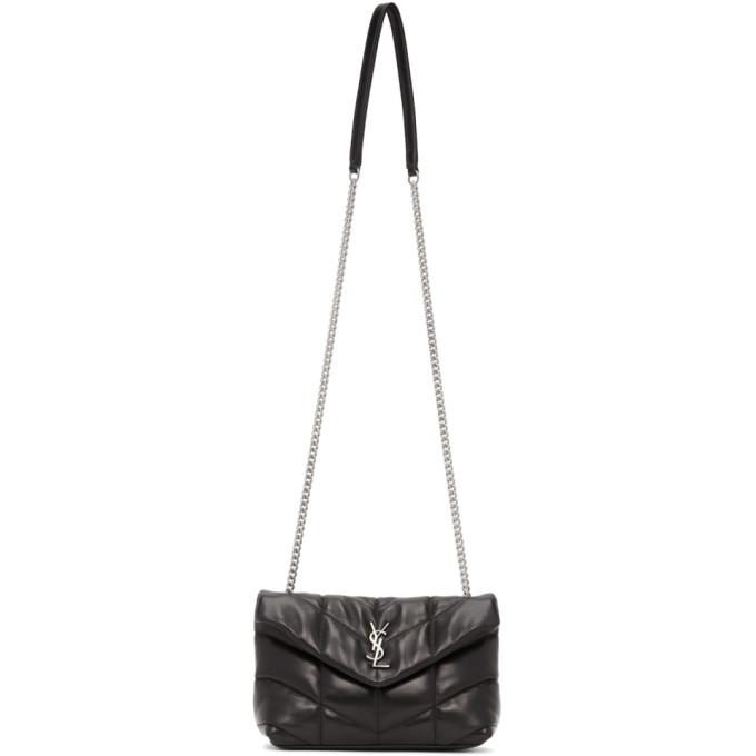 Saint Laurent Black Mini Puffer Loulou Bag