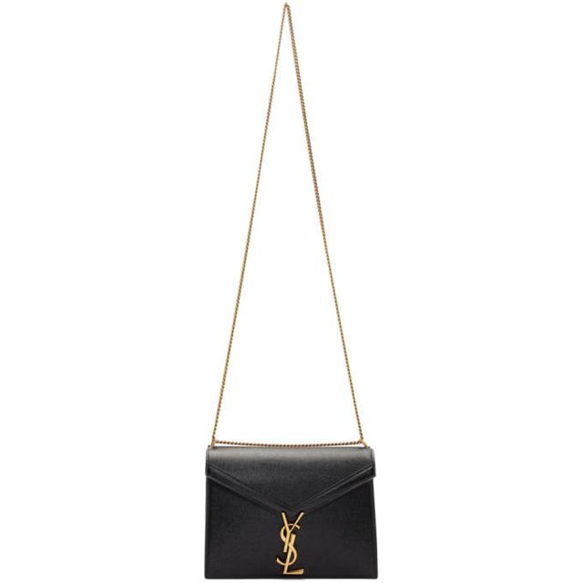 Saint Laurent Black Monogramme Clasp Cassandra Bag