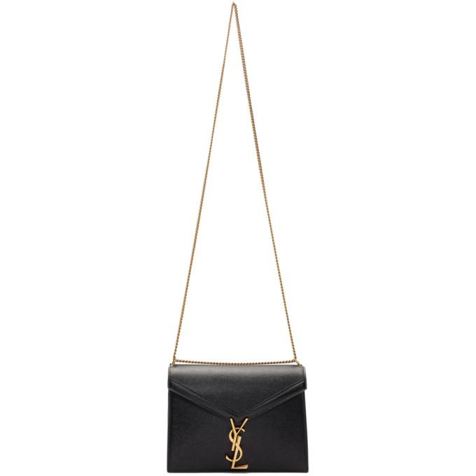 Saint Laurent Black Monogramme Clasp Cassandra Bag
