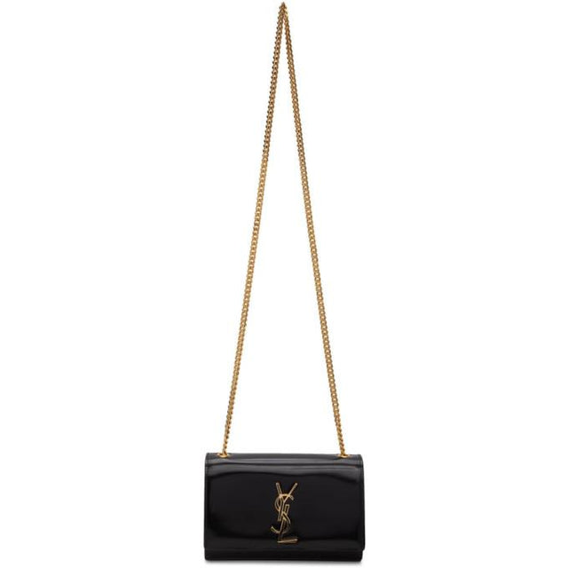 Saint Laurent Black Patent Small Kate Bag