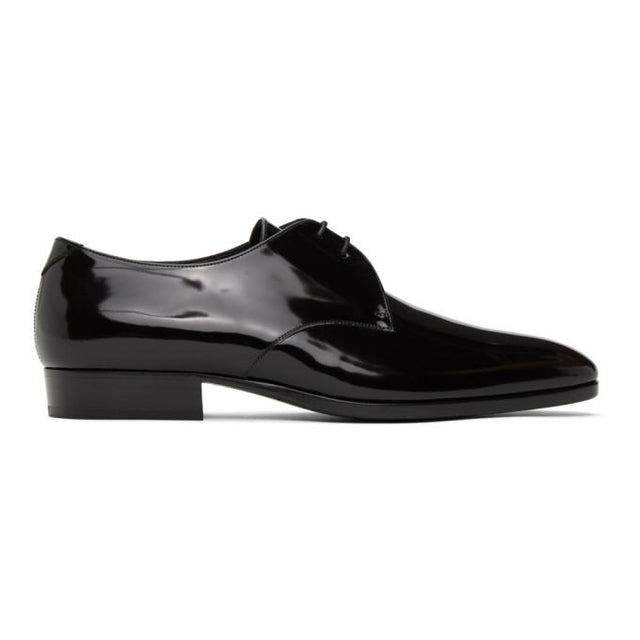 Saint Laurent Black Patent Wyatt 25 Derbys