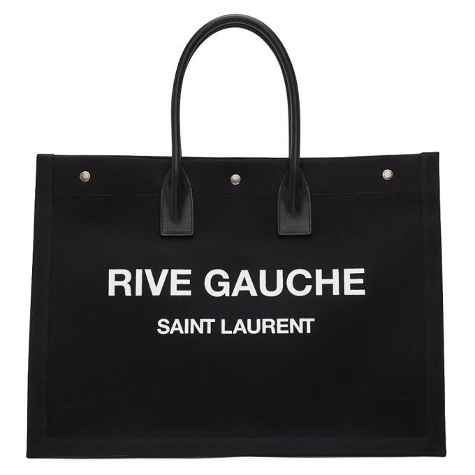Saint Laurent Black Rive Gauche Noe Tote